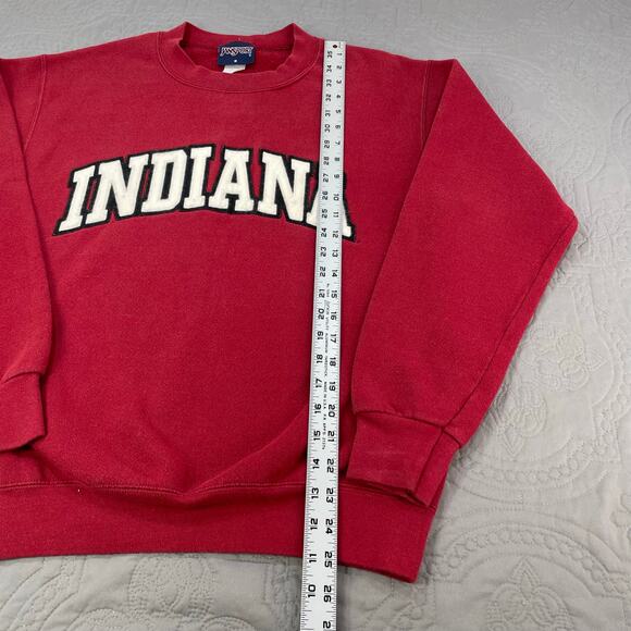 Vintage JanSport Sweatshirt Indiana‎ Small Red Crewneck Pullover Spell Hoosiers - Picture 7 of 9